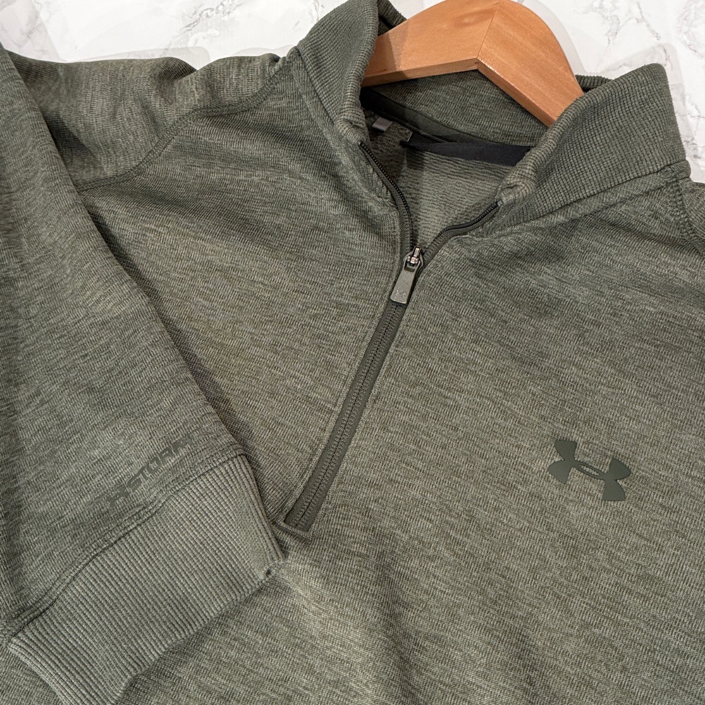 Under Armour ColdGear Olive Green Quarter Zip Pullover Long Sleeve Men’s XXL